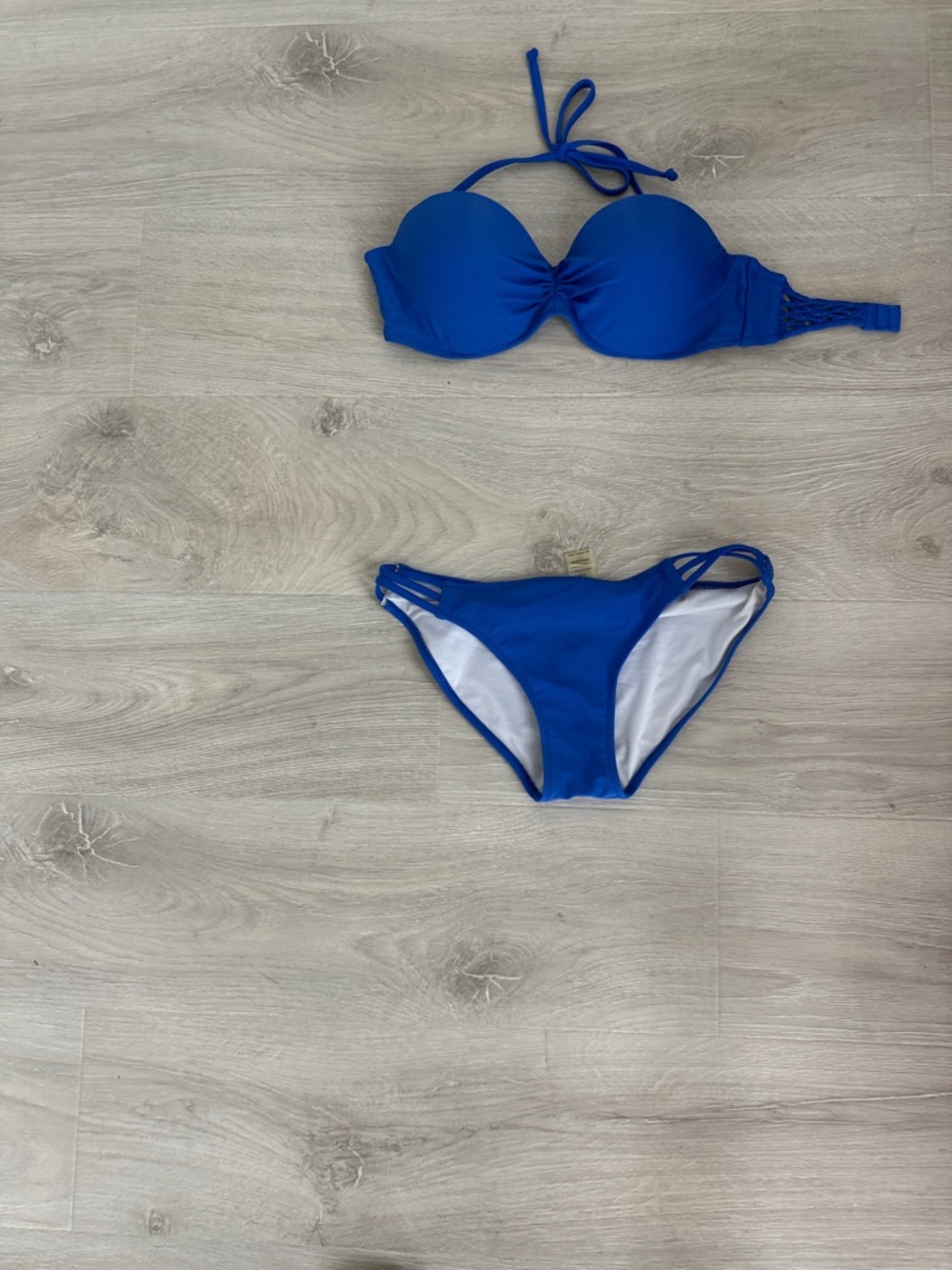 Classic Royal Blue Strappy Bikini Set - Women Swim